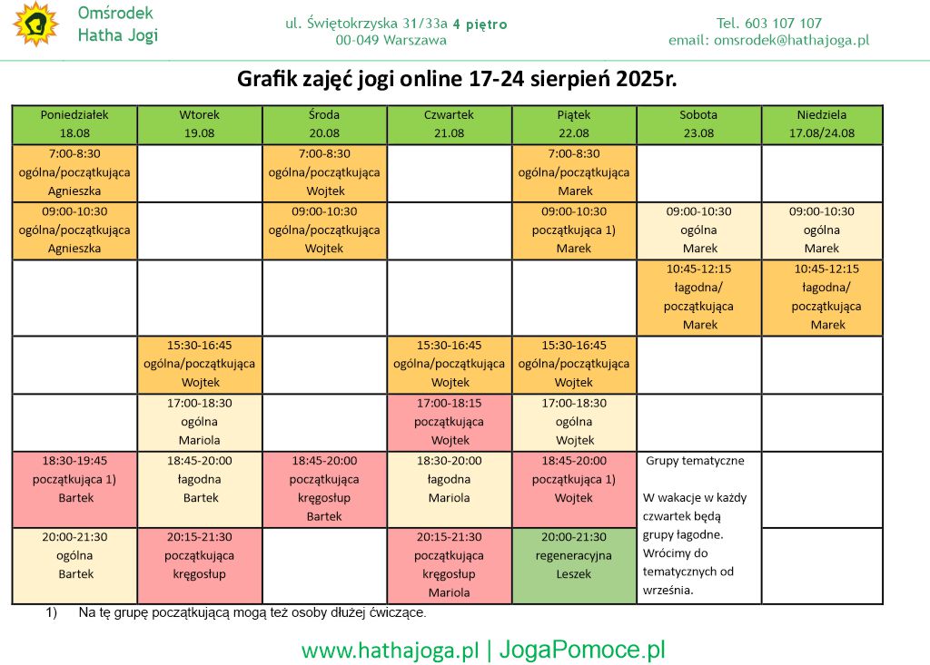 grafik jogi online 17 24 sierpień 2025