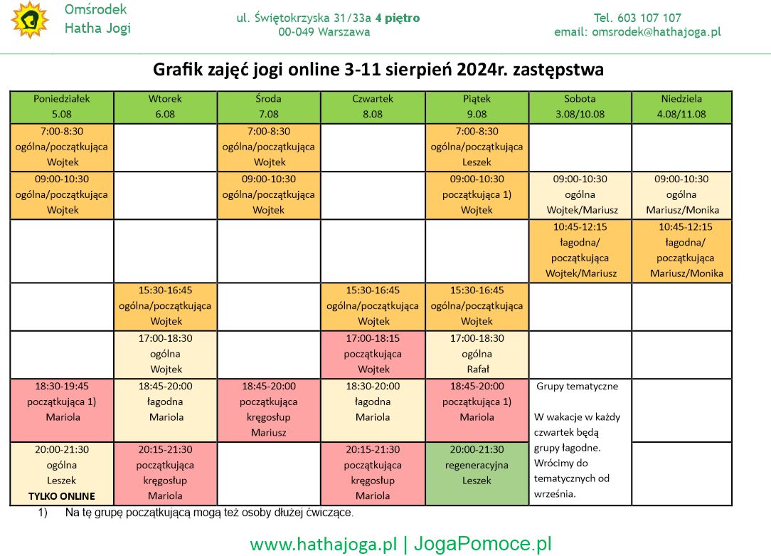 grafik jogi online 3 11 sierpień 2024