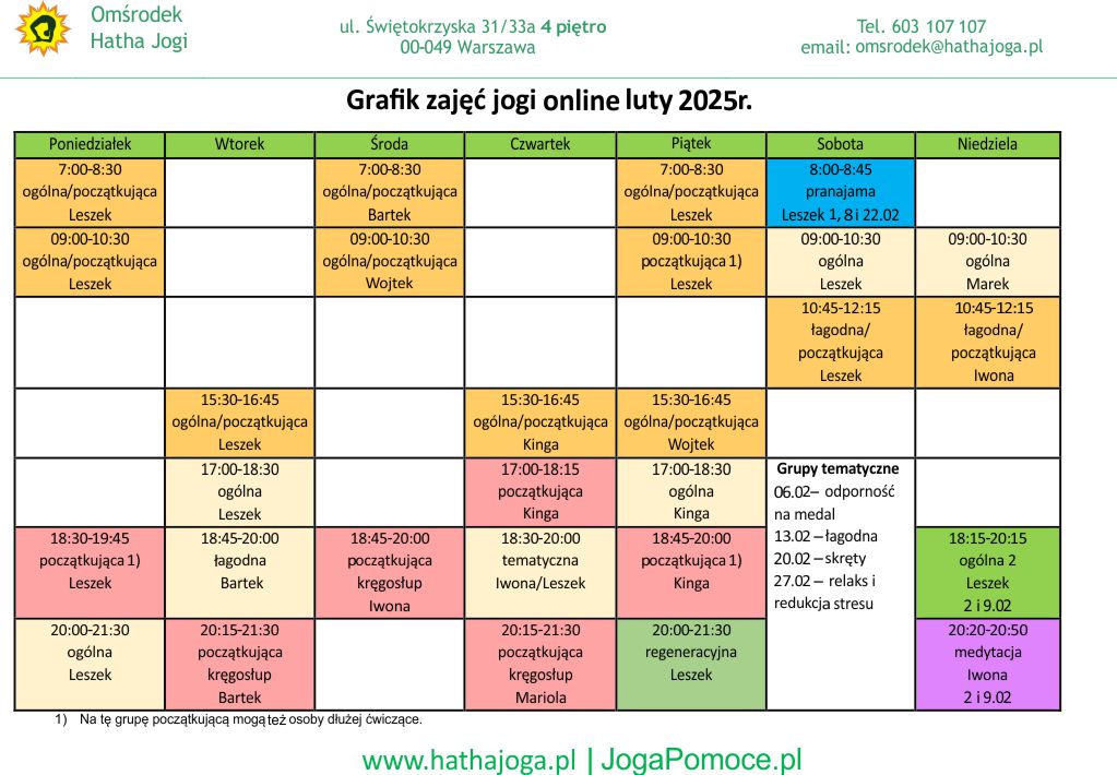 grafik jogi online październik 2024