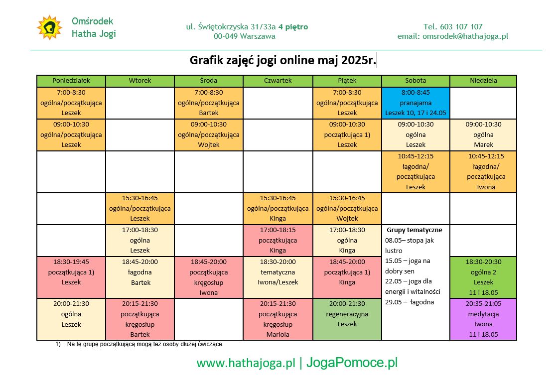 grafik jogi online październik 2024
