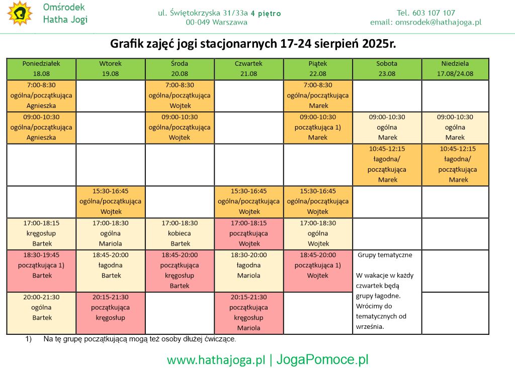 grafik jogi stacjonarne 17 24 sierpień 2025