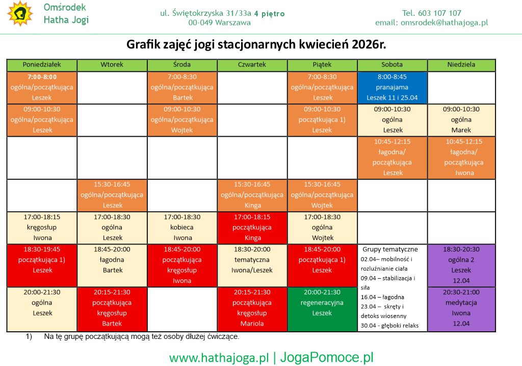 grafik jogi stacjonarne kwiecień 2026