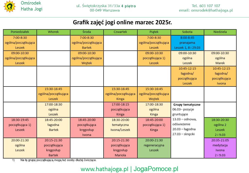 grafik jogi online październik 2024